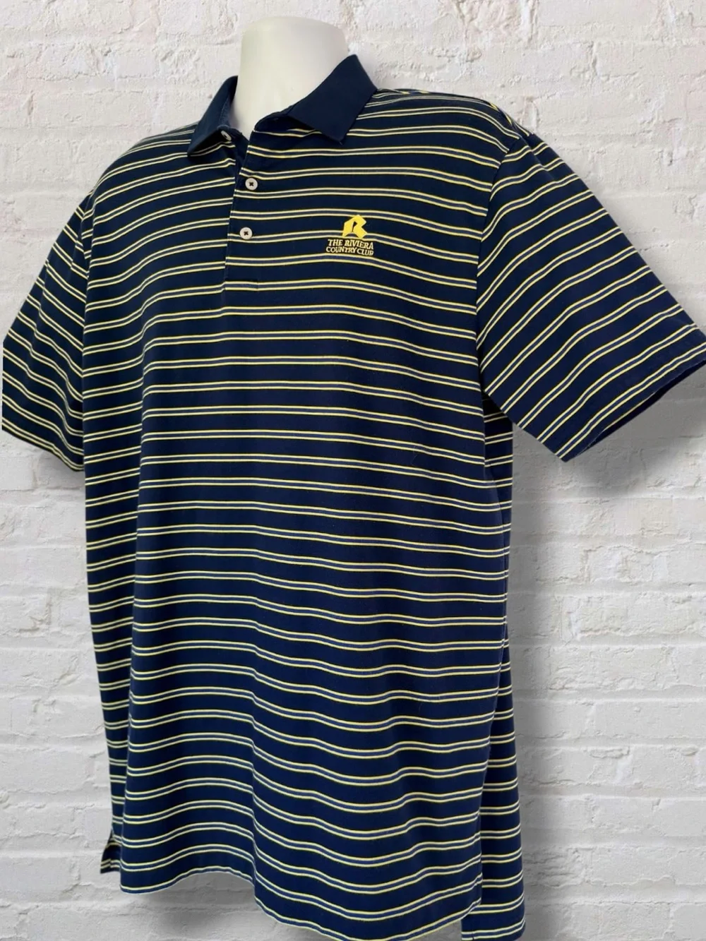 Polo Golf Ralph Lauren Riviera Country Club Striped Polo Shirt Large - Picture 4 of 11